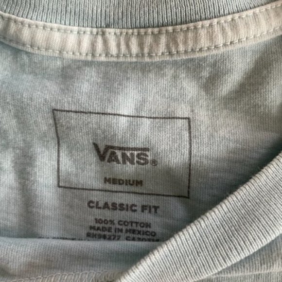 Men's light blue/gold Van's t-shirt - Picture 4 of 4